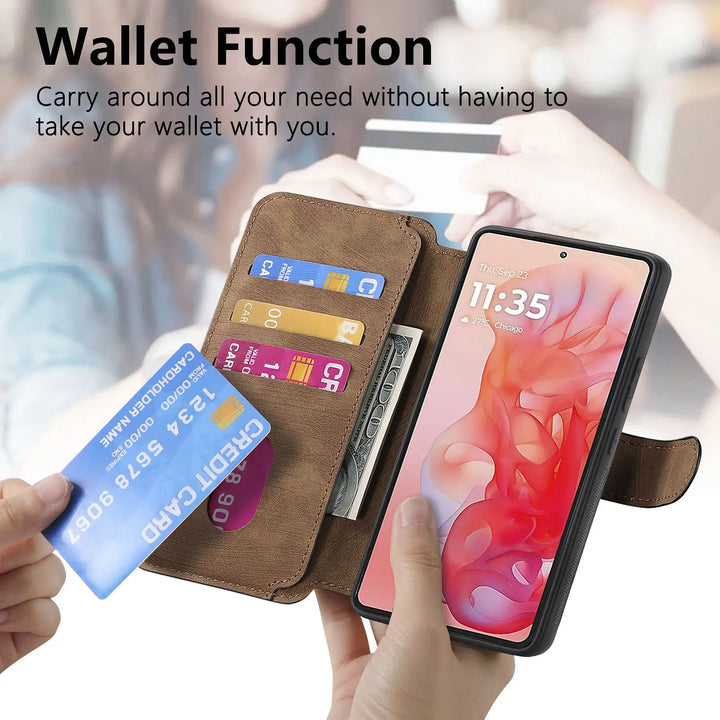 Leather flip magnetic suction detachable Back Cover For Motorola Moto G Stylus 5G (2024) 6.7 "Card slot wallet shockproof Case