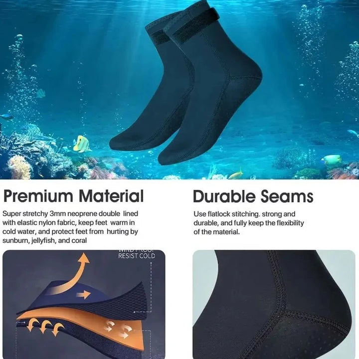 5mm Neoprene Diving Socks Wetsuit Surf Shoes Thermal Quick Dry Non-slip Swimming Boots Aqua Shoes Warm Beach Sock For Men Women