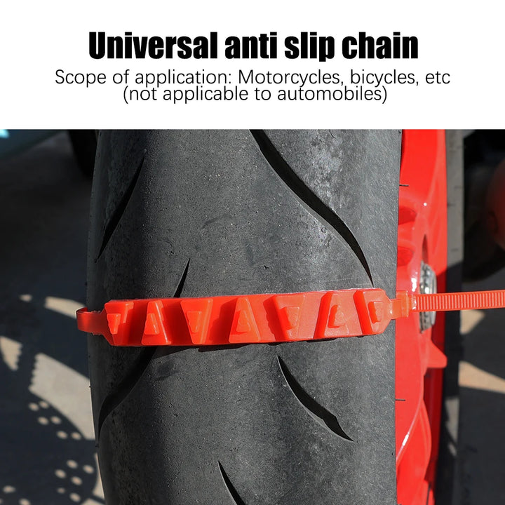 Universal Anti-skid Chain for Motorcycle Bicycle Tire Wheel Tie Outdoor Emergency Tire Snow Chain Accessories Winter 20/1Pcs