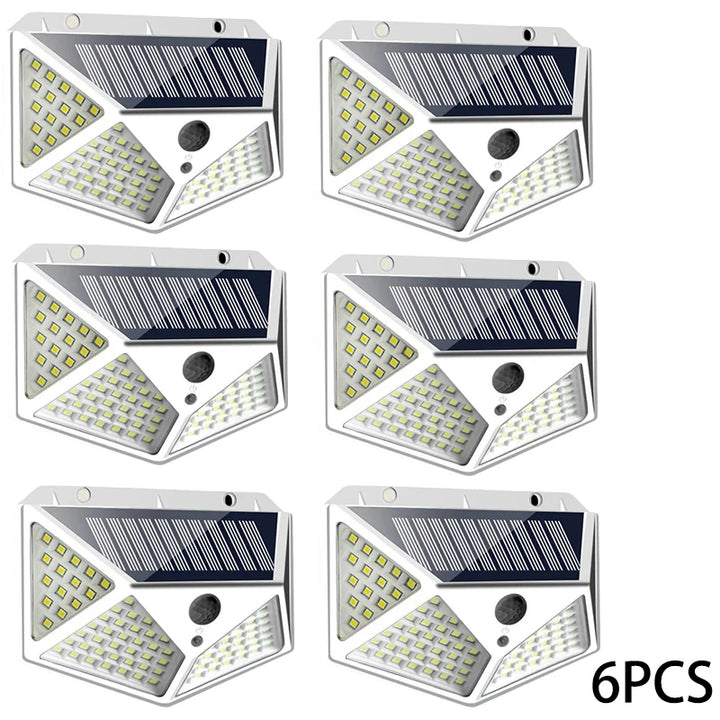 12 Pack Solar Lights Outdoor Wireless 100 LED Solar Motion Sensor Lights Waterproof Security Wall Lighting Outside for Backyard