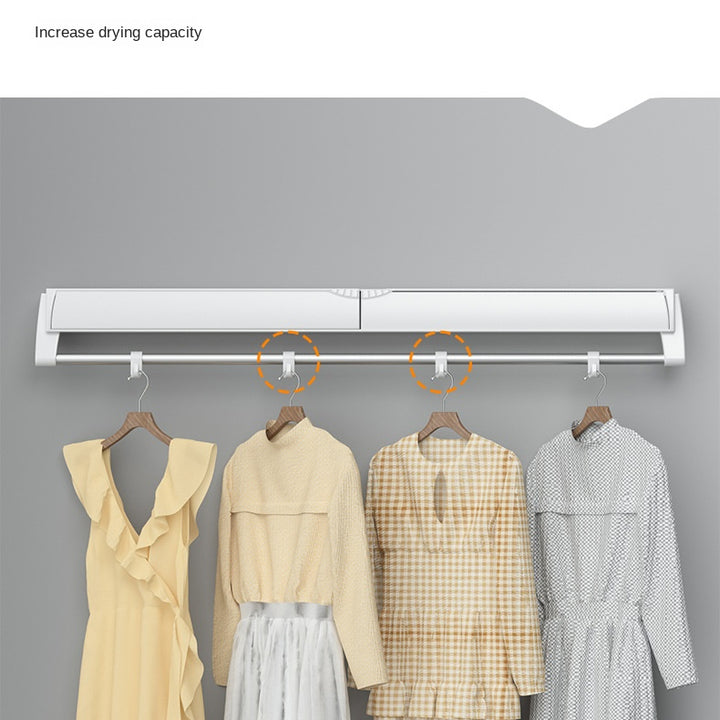 Invisible Retractable Drying Rack Multifunctional Bathroom Towel Rack Indoor Balcony Folding Telescopic Drying Rod No Punch Hole