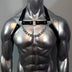 Men's Gothic Leather Chest Harness  Sexy Strappy Clubwear Costume  PU Body Straps Lingerie  Interest Buckles Detail