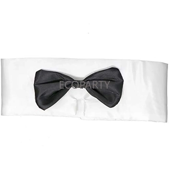 Sexy Collar and Cuff Set Male Dancer Sexy Stripper Costume Accessories for Halloween Bachelor Parties Set White