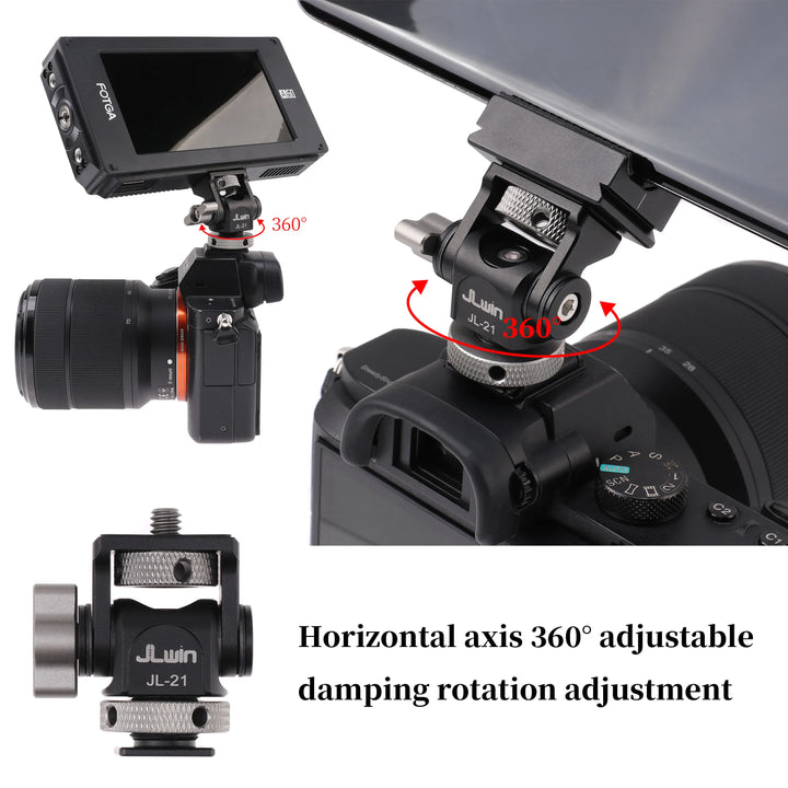 FOTGA Cold Shoe Monitor Mount Bracket QR Plate Universal Cold Shoe 3KG Payload Photography for DSLR SLR Camera Monitor Speedlite