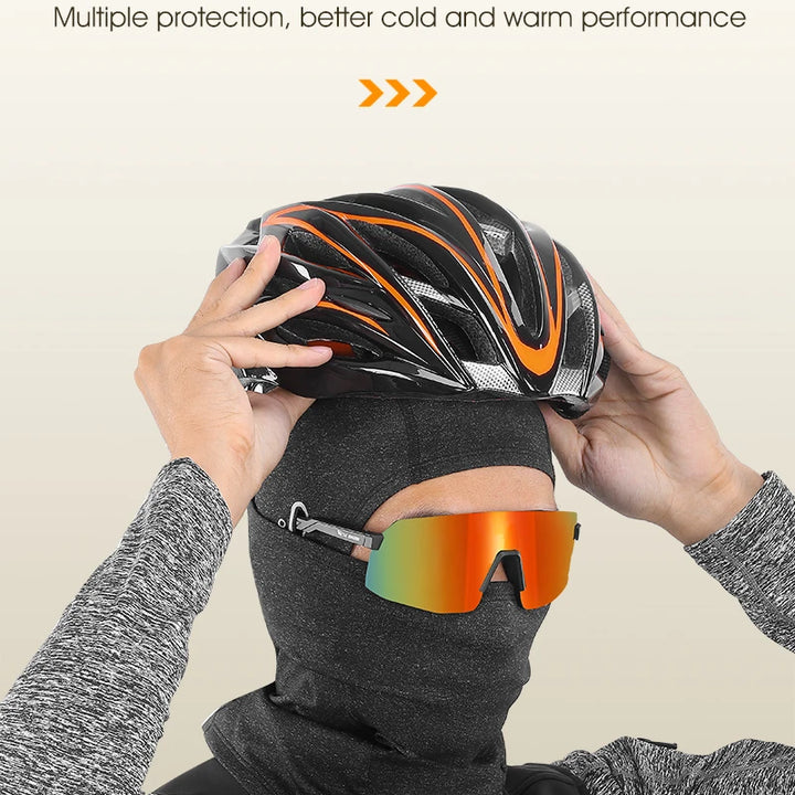 WEST BIKING Balaclava Cycling Cap Winter Warm Running Scarf Bike Full Face Cover Headwear Climbing Skiing Cold-proof Hat