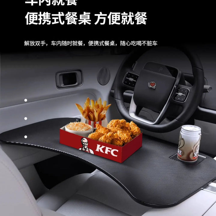 For Leading LI Lixiang L6 L7 L8 L9 2024 Driver's Steering Wheel Table Car Foldable Carbon Fibre Food Tray Car Drink Holder Table