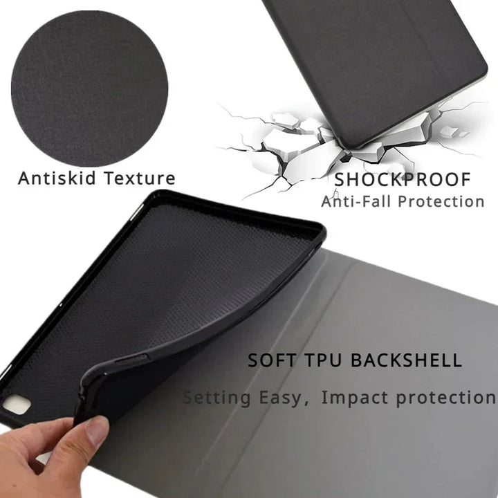 Smart Cover for Teclast P30T Tablet Case Folding Stand Protective Shell with Soft TPU Back Cover for Teclast P30T 10.1" 2023