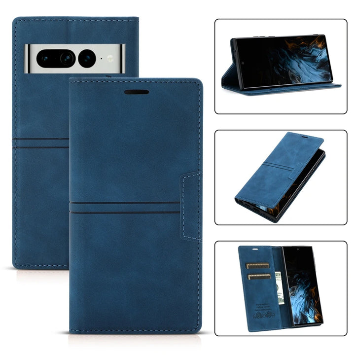 Wallet Fantasy Suction Card Magnetic Flip Leather Case For Google Pixel 9 Pro XL 8a 8 Pro 7a 7 Pro 6a 6 Pro 5a 5 XL 4a 5G Cover