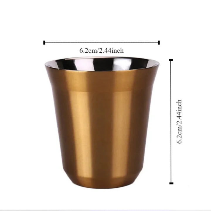 Summer 80ML Espresso Mugs Insulated Double Wall Beer Cups Small Capacity Cold Water Cold Drinks Cup