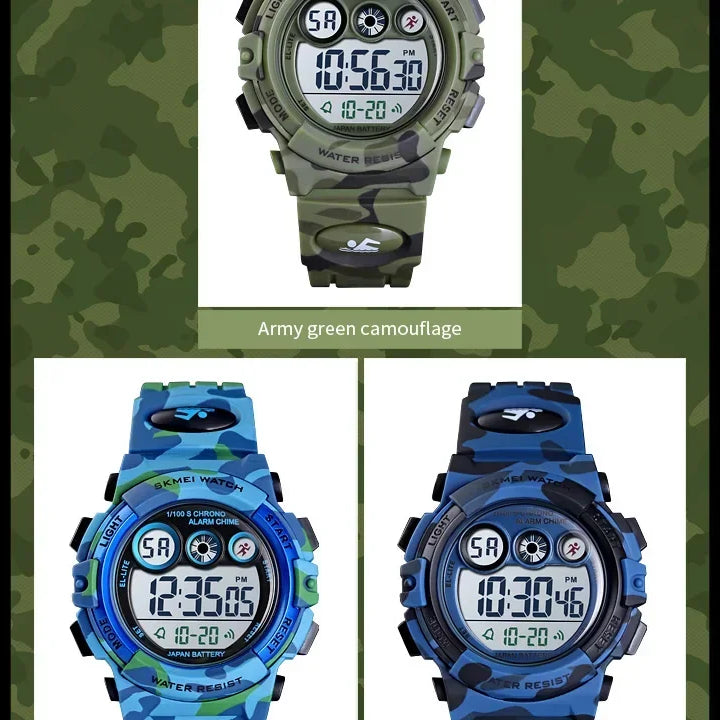 SKMEI Shockproof Digital Watch for Children Waterproof Sports Electronic Wristwatches Kids Boy Clock 1266 Reloj Para Niñas 1547