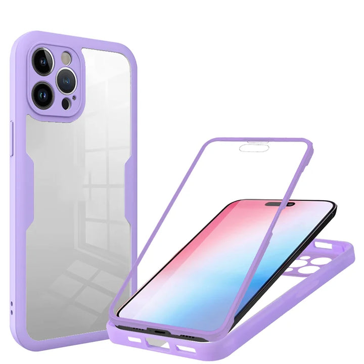 360 Clear Shockproof Protective Case For OPPO Reno 4Z Reno 5Z Reno 5 Lite Reno 7 Full Body Cover