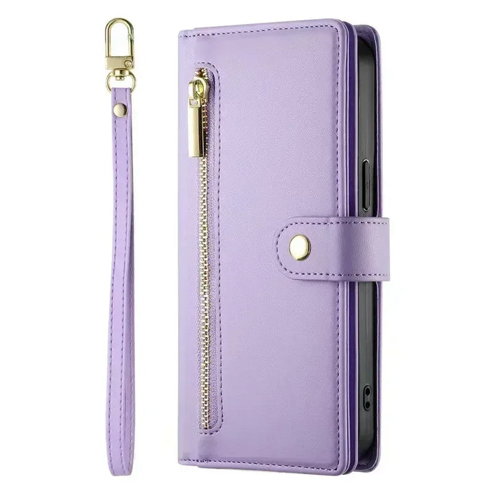 Zipper Leather Flip Case for Xiaomi Poco X6 Pro 5G Luxury Cover Mi Phone Poco F6 M6 Pro X 6 F 4G Magnet Book Funda Crossbody Bag