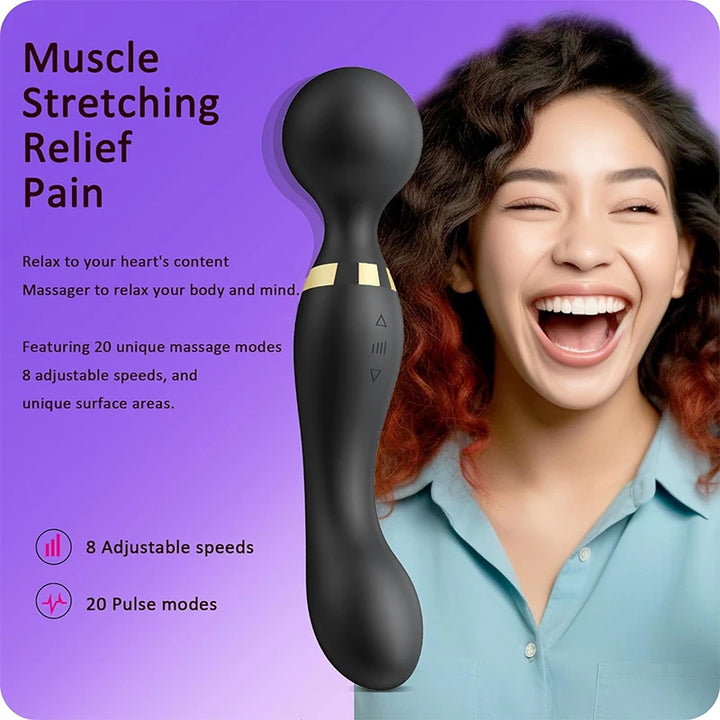 Mini Massager 20 Modes 8 Vibration For Relieving Muscle Tension In The Back Neck Shoulders Legs And Feet Deep Tissue Massage