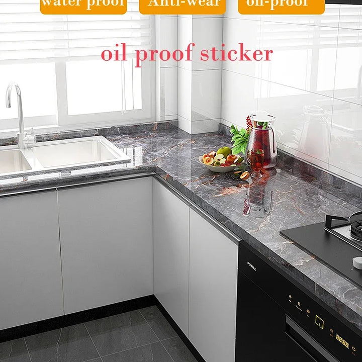 Kitchen Wallpaper Sticker Oil Proof Waterproof Wall Stickers Wallpapers Home Decor 40cm Peel and Stick Wallpaper Self Adhesive