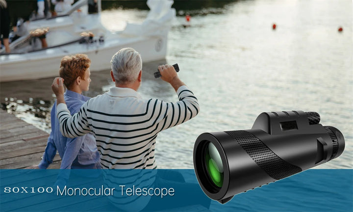 APEXEL 80X100 HD Monocular Telescope for iphone Zoom Phone Telescope with Tripod Clip for Outdoor Hunting Camping Bird Watching