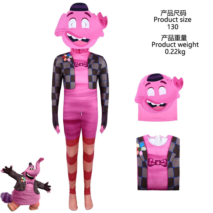 Inside Out 2 Cosplay Joy Disgust Costume For Kids Inspired Dress Anger Fear Halloween Birthday Party Costume For Girls Boys