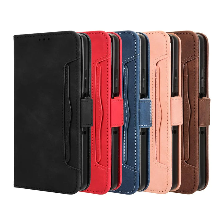 For Motorola Moto G75 5G Luxury leather wallet case Multi card slot for Moto G 75 G75 Magnetic phone case