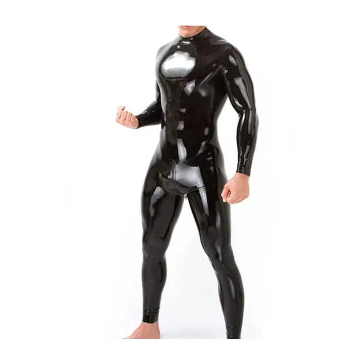 Sexy Black Coverall Bodysuit Adult Latex Rubber Catsuit For Men and Women Unisex Latex Suit Bodysuit Multiple Styles To Choose