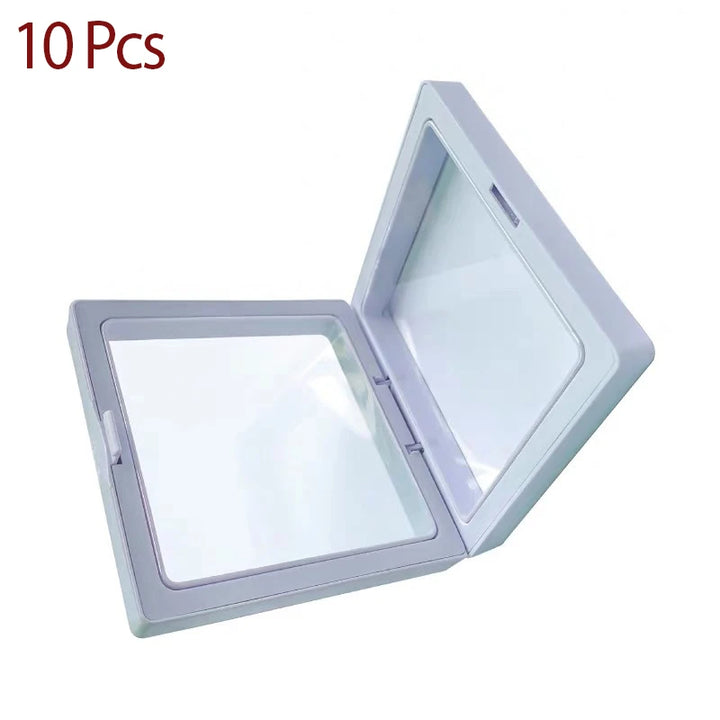 5/10Pcs 3D Floating Picture Frame Shadow Jewelry Box Display Stand Ring Pendant Holder Protect Jewelry Stone Presentation Case