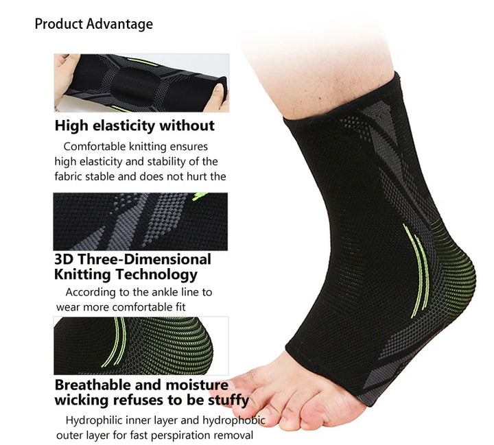 1Pcs Ankle Brace Compression Support Sleeve for Sprained Ankle, Injury Recovery,Achilles Tendonitis Support, Plantar Fasciitis