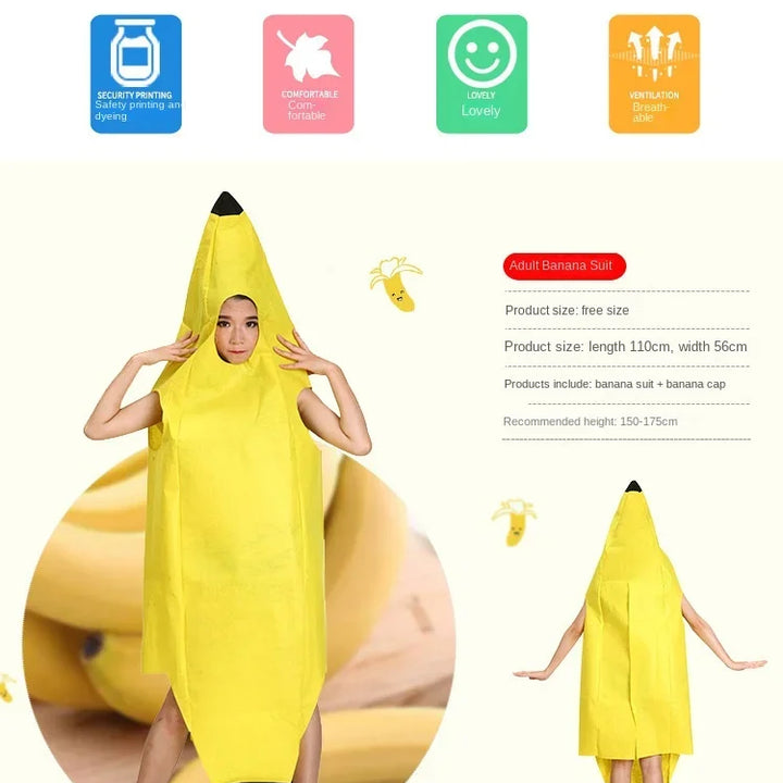 Carnival Clothing Men Cosplay Adult Fancy Dress Funny Sexy Banana Costume Novelty Halloween Christmas Carnival Party Decorations