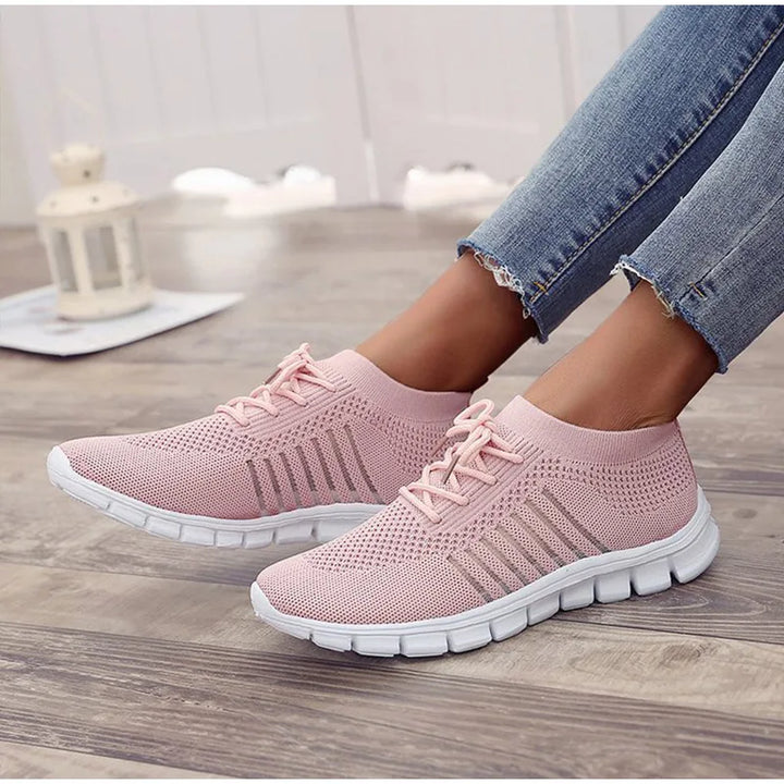 New Summer Sneakers Women Slip on Mesh Light Breathable Running Shoes Woman Walking Platform Comfortable Female Casual Shoes