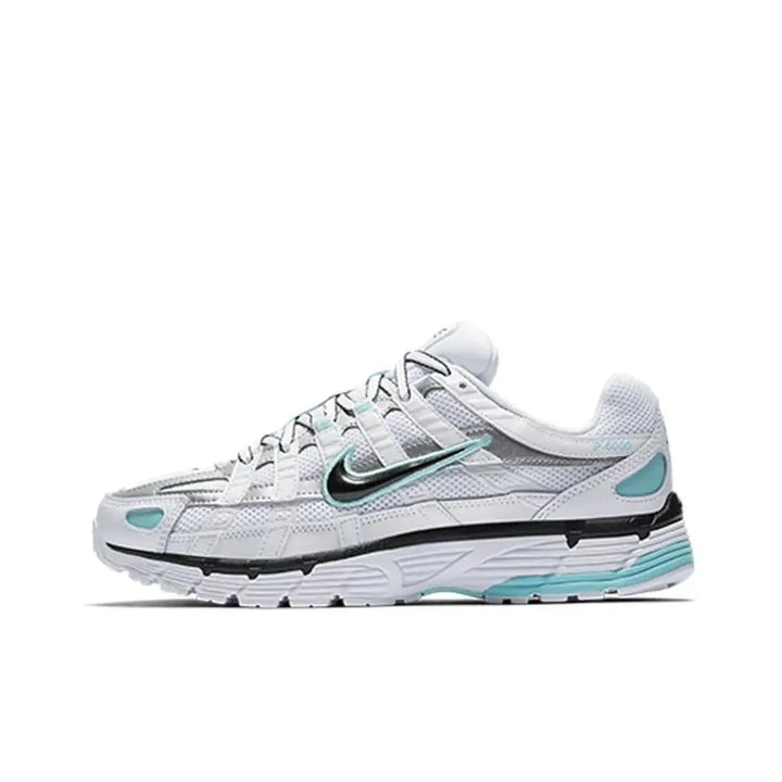 NIKE P-6000 Metallic Silver PRM NA Men's Sports Shoes Training Low Top Breathable Plaid Lightweight Running Shoes Casual Shoes