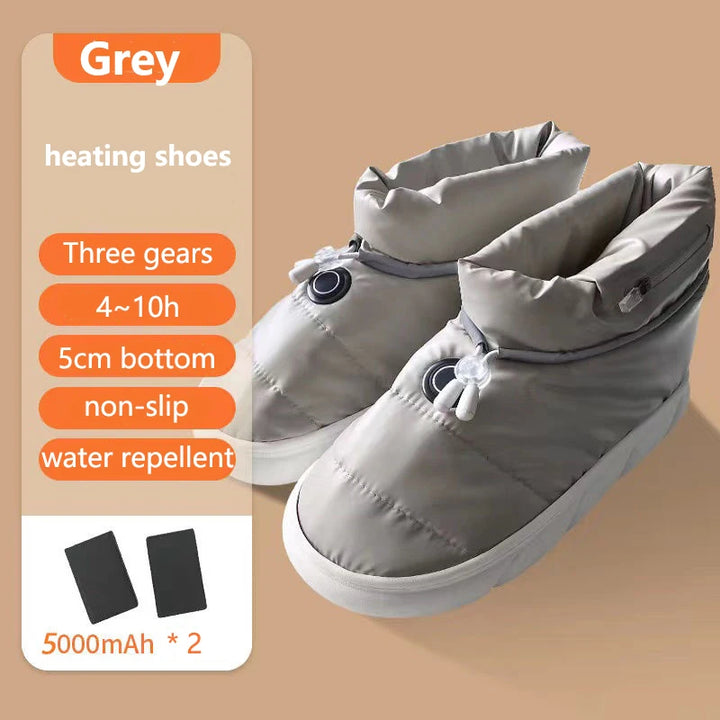 Heated Slippers Men women Non-SlipHeating Thermal shoes with 5000mAhRechargeable Battery keep Feet warmfor Wwomen office Home