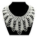 Pearl Beaded Lace Trim Collar Ribbons Women Necklace Jewelry for Clothes Wedding Dress