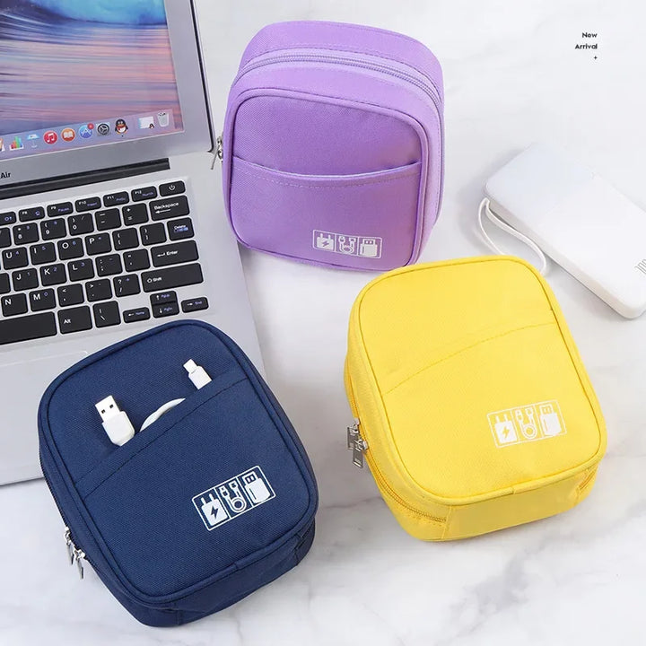 Multi Functional Oxford Data Cable Storage Bag Electronic Protection Box Earphone Storage Case Portable Digital Accessories﻿