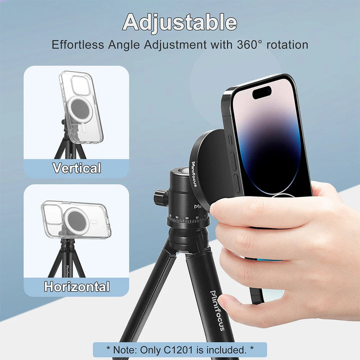 Magnetic Phone Holder for Magsafe to 1/4'' & 3/8'' Arri Holes Tripod Mount Adapter for iPhone Samsung Huawei Xiaomi Smartphone