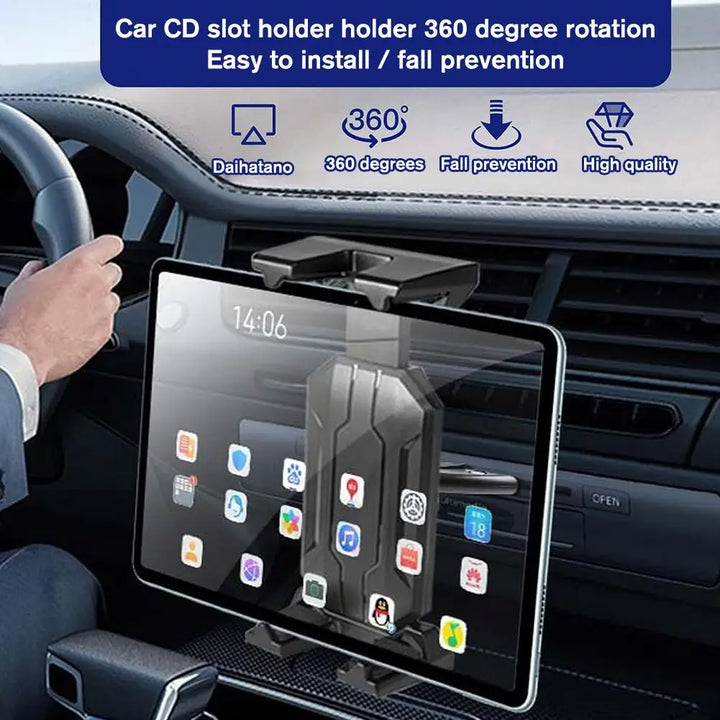 Universal 7 8 9 10 11 Inch Car CD Slot Tablet Bracket Mobile Phone Holder Mount Stand Rotatable For Iphone