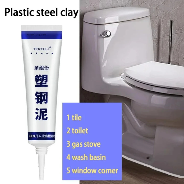 60ml Plastic Steel Mud Waterproof Glue Kitchen and Bathroom Anti-mildew Glue Epoxy Resin Leak Plugging and Caulking Sealant Home