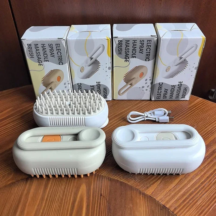 3 in 1 Water Steam Cat Brush Electric Spray Hair Brushes Steam Brush Steam Cats Comb Cats Massage Grooming  Hair Removal Comb