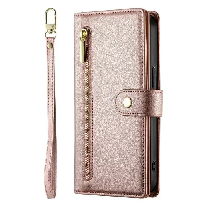 Zipper Leather Flip Case for Xiaomi Poco X6 Pro 5G Luxury Cover Mi Phone Poco F6 M6 Pro X 6 F 4G Magnet Book Funda Crossbody Bag