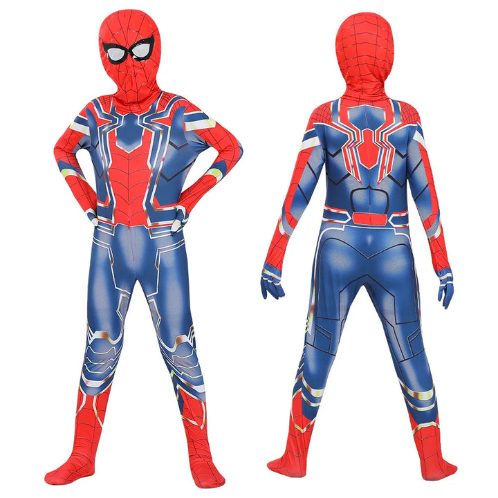 Spiderman Cosplay Fantasy Costumes Jumpsuit For Boys Girls Spider Man Miles Morales Superhero Halloween Carnival Zentai Bodysuit