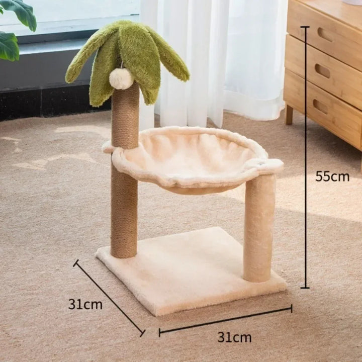 Cat Climbing Frame Coconut Tree Double Hammock Cat Climbing Frame Wear-resisting Scratching Post Cactus Pet Nest Pet Supplies