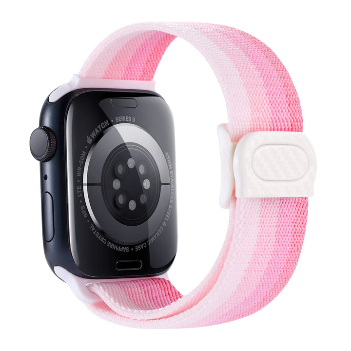 Nylon Strap For Apple watch band 45mm 40mm 44mm 41mm 49mm 38mm Elastic carbon bracelet iWatch series 9 8 7 6 3 se Ultra 2 bands