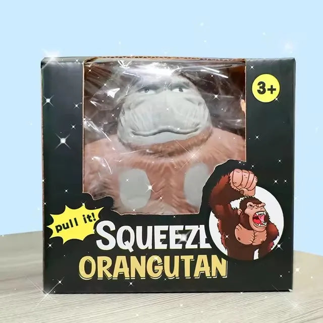 New Big Giant Spongy Squishy Fidget Orangutan TT Influencer Elastic Monkey Antistress Toy for Adult and Children Soft Fun Gift