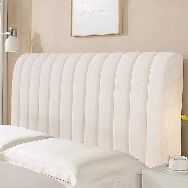 Thicken Soft Fabric Headboard Cover All-inclusive Super Soft Smooth Quilted Head Cover Solid Color Bed Back Dust Protector Cover