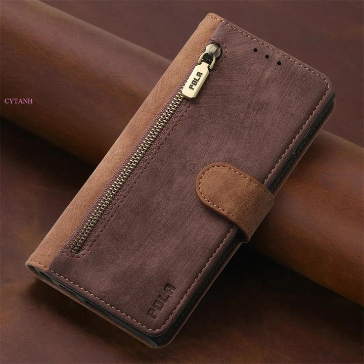 For Motorola G14 G54 G84 G34 G24 G04 5G Zipper Wallet Leather RFID Case For Moto G54 Power G04S G13 G23 G53 G73 G53Y G53J Cover