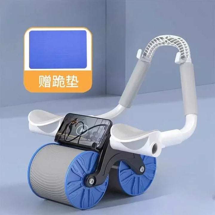 Household thin belly 4 wheel abdominal automatic rebound exercise fitness equipment