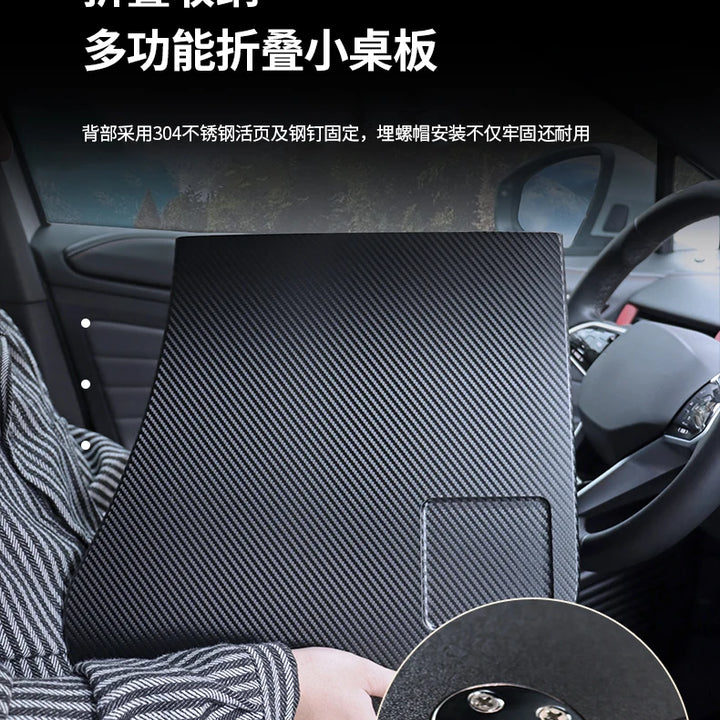 For Leading LI Lixiang L6 L7 L8 L9 2024 Driver's Steering Wheel Table Car Foldable Carbon Fibre Food Tray Car Drink Holder Table