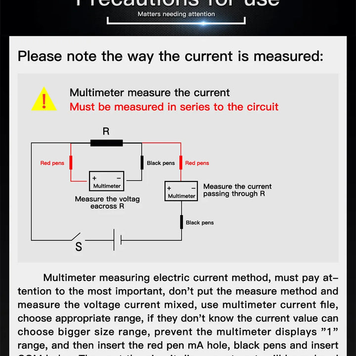 ANENG SZ308 Digital Multimeter Voltage Resistance Meter AC/DC Current Meter Electrician LCD Backlight Ohm Square Wave Test