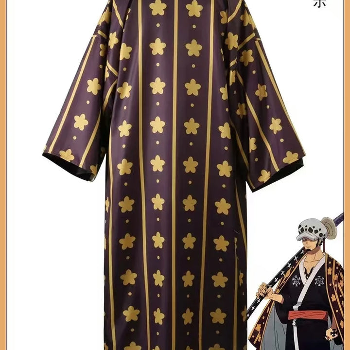 Trafalgar Law Cosplay Costume Anime Figures Digital Printing Kimono Uniform Full Set Halloween Carnival Party Suit Man