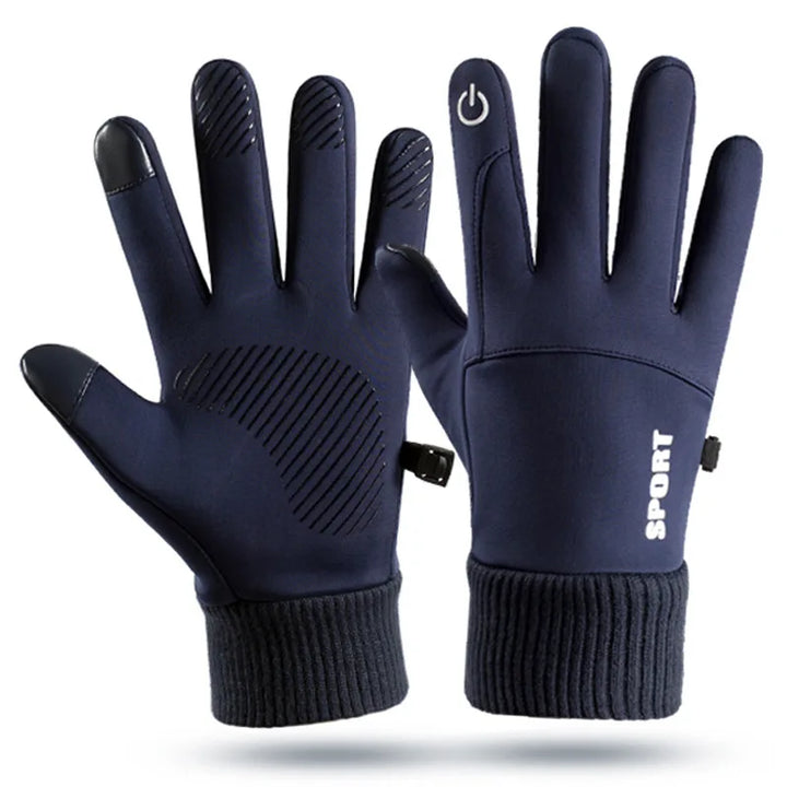 Winter Warm Full Fingers Waterproof Wind proof Cycling Outdoor Sports Running Motorcycle Ski Touch Screen Fleece Gloves