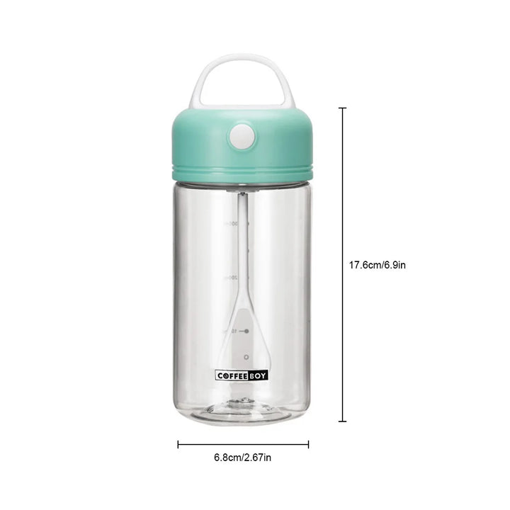 Shake Bottle IPX5 Waterproof 380ML Blending Cup Plastic Low-noise Automatic Shaker Button Control Drink Mixer Green