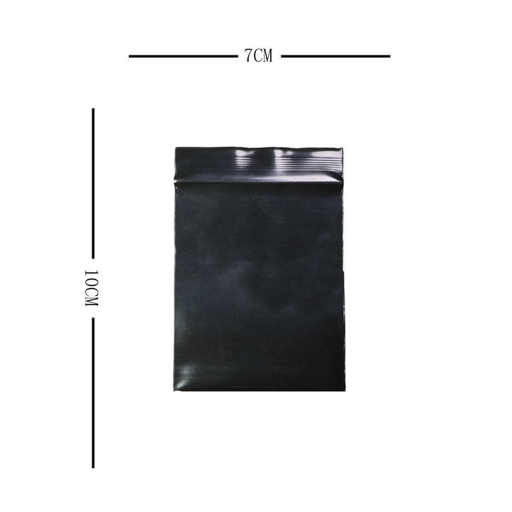 100pcs Multi Sizes Reclosable Poly Ziplock Package Pouches Black Heat Sealing Zip Lock Plastic Storage Bags