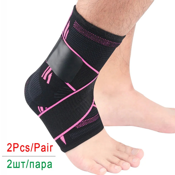 2Pcs Ankle Brace Breathable Ankle Support Comfortable Ankle Stabilizer with Compression Wrap Support for Men Women Sports Sprain