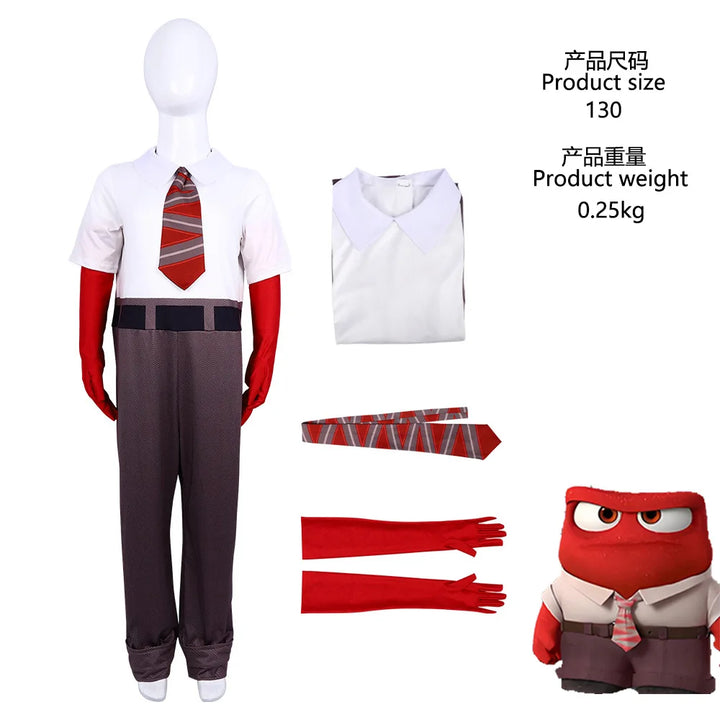 Inside Out 2 Cosplay Joy Disgust Costume For Kids Inspired Dress Anger Fear Halloween Birthday Party Costume For Girls Boys